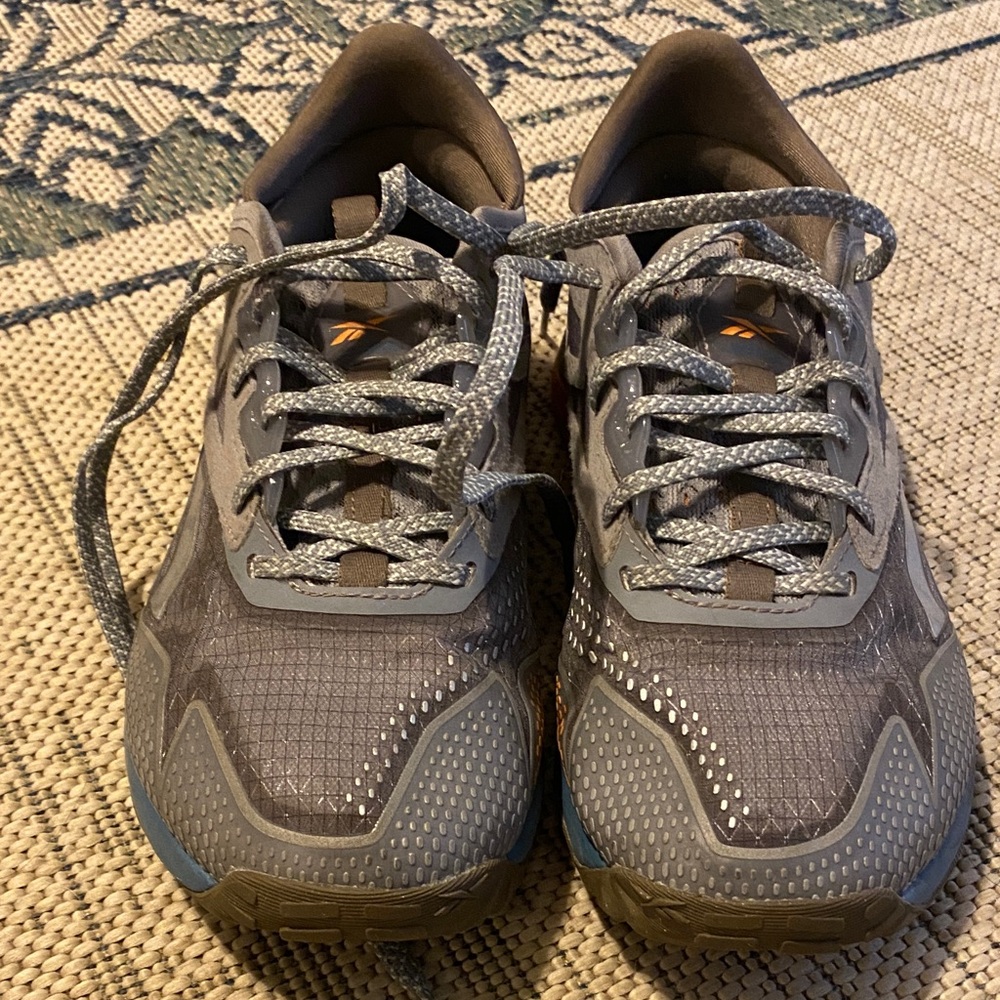 Reebok Men's Athletic Shoes in Gray, Blue, and Orange